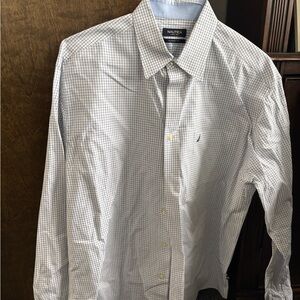 Nautica Men's Blue Checkered Shirt